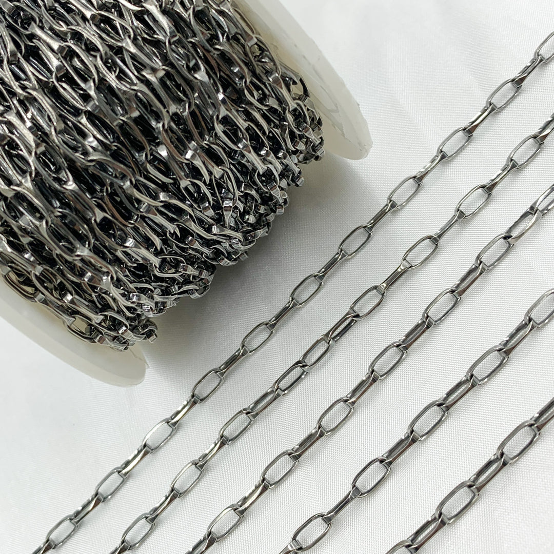 Y53OX. Oxidized 925 Sterling Silver Box Chain