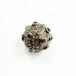 Load image into Gallery viewer, DC845. Diamond & Sterling Silver Round Bead