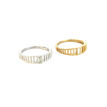 Load image into Gallery viewer, 14K Solid Gold Baguette Statement Diamond Ring.