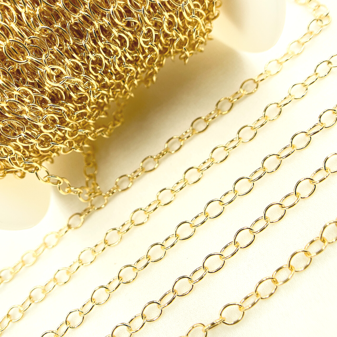 2905GF. 14k Gold Filled Oval Cable Link Chain.
