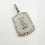 Load image into Gallery viewer, DP148. Diamond & Sterling Silver Rectangle Pendant
