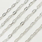 Load image into Gallery viewer, Buy Sterling Silver Flat Paperclip Chain