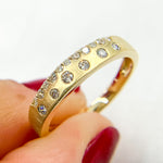 Load image into Gallery viewer, 14K Solid Gold Diamond and Multi Sapphire Band Ring.