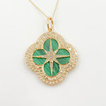 Load image into Gallery viewer, 14K Gold Clover Pendant