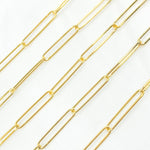 Load image into Gallery viewer, Gold Plated 925 Sterling Silver Long Oval Link Chain. V40GP
