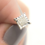 Load image into Gallery viewer, EFB51010. 14K Solid Gold and Diamonds Square Earrings