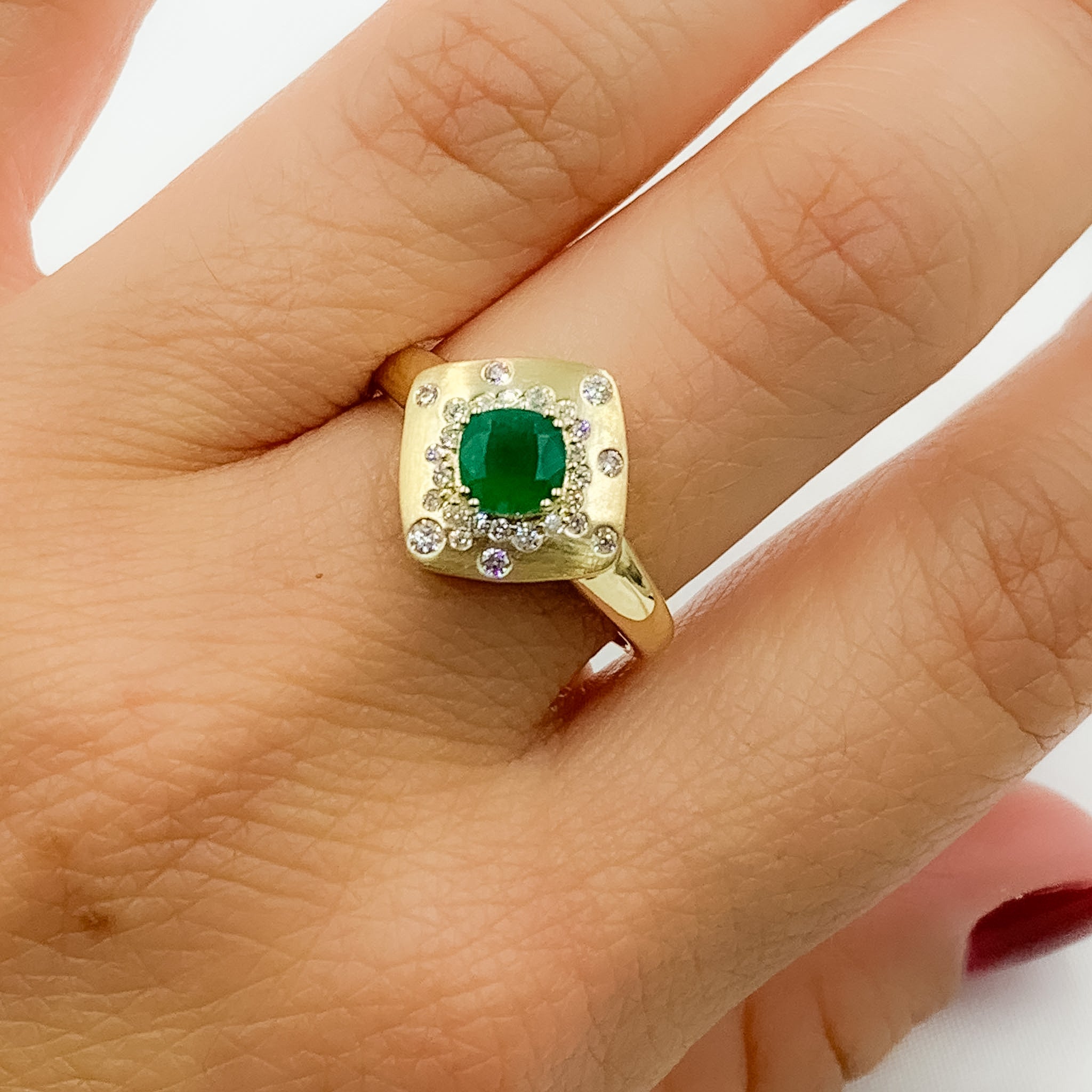 14K Solid Gold Diamond and Gemstone Ring