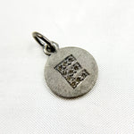 Load image into Gallery viewer, DC064. Diamond Sterling Silver Letter "E" Round Charm