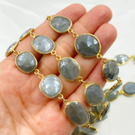 Load image into Gallery viewer, Bezel Gold Plated Wire Chain