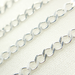 Load image into Gallery viewer, Z87SS. Sterling Silver Miami Flat Curb Link Chain