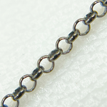 Load image into Gallery viewer, Rhodium Sterling Silver Rolo Chain
