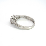 Load image into Gallery viewer, 14k Solid Gold Diamond Rectangle Baguette Ring.