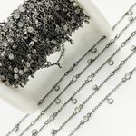 Load image into Gallery viewer, Cubic Zirconia Round Shape Dangle and connected Wire Chain. CZ70
