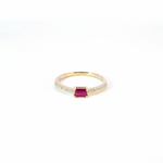 Load image into Gallery viewer, RN413847. 14K Solid Gold Diamond and Ruby Ring