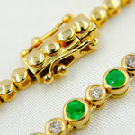 Load image into Gallery viewer, 14K Solid Gold Emerald and Diamond Necklace