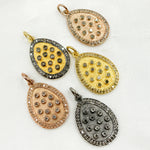Load image into Gallery viewer, Diamond Sterling Silver Drop Pendant with Gemstone