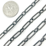 Load image into Gallery viewer, Black Rhodium Paperclip Chain