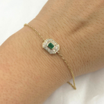 Load image into Gallery viewer, BFK60619EM. 14k Solid Gold Diamond and Gemstone Bracelet