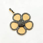 Load image into Gallery viewer, DP173. Diamond Sterling Silver Flower Pendant