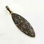 Load image into Gallery viewer, DP156. Diamond Silver Marquise Shape Pendant