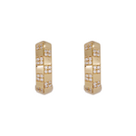 Load image into Gallery viewer, 14K Solid Gold Diamond Round Hoop