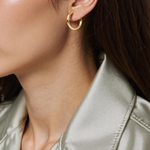 Load image into Gallery viewer, 14K Solid Gold Smooth Hoop Earrings