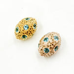 Load image into Gallery viewer, DC837. Diamond & Sterling Silver Oval Bead