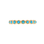 Load image into Gallery viewer, RAG01083TQ. 14K Solid Gold Turquoise Band Ring
