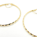 Load image into Gallery viewer, GER106. 14K Gold Twisted Hoop Earrings