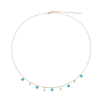 Load image into Gallery viewer, NFA71886TQ. 14K Solid Gold Dangle Diamond Turquoise Hearts and Circles