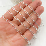 Load image into Gallery viewer, 925 Sterling Silver Hammered Paperclip Chain
