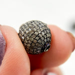 Load image into Gallery viewer, DC813. Black Rhodium 925 Sterling Silver Round Bead
