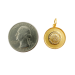 Load image into Gallery viewer, 14K Solid Gold Diamond Circle Charm. GDP86
