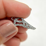 Load image into Gallery viewer, DC401. Diamond Sterling Silver Black Rhodium Wing Pendant