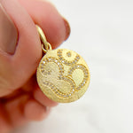 Load image into Gallery viewer, DP034. Diamond Sterling Silver OM Symbol Round Pendant