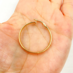 Load image into Gallery viewer, GER169. 14K Gold Hollow Hoop Earrings