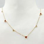 Load image into Gallery viewer, NT403420RU. 14K Solid Gold Diamond and Gemstone Triangle Necklace
