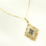 Load image into Gallery viewer, 14K Solid Gold Charm Mix Shape Pendants with Diamonds. KG82