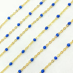 Load image into Gallery viewer, Shop Now Sterling Silver Enamel Blue Color Cable Chain