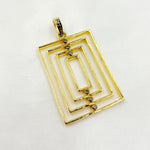 Load image into Gallery viewer, DP483. Diamond & Sterling Silver Rectangle Pendant