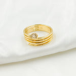Load image into Gallery viewer, 14K Solid Gold Diamond Spiral Ring.