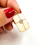 Load image into Gallery viewer, S Shop Sterling Silver Rectangle Pendant with Gemstone