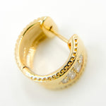 Load image into Gallery viewer, EHD57593. 14K Solid Yellow Gold Hoop Earrings