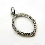Load image into Gallery viewer, DC860. Diamond Sterling Silver Marquise Shape Pendant