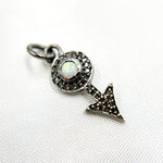 Load image into Gallery viewer, Shop Silver Arrow Mini Charm with Gemstone