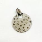 Load image into Gallery viewer, DP475. Diamond Silver Round Pendant
