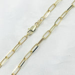 Load image into Gallery viewer, 14K Solid Yellow Gold Diamond Cut Paperclip Necklace
