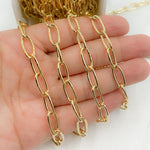 Load image into Gallery viewer, V14GP. Gold Plated 925 Sterling Silver Oval Link Chain