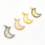 Load image into Gallery viewer, DC073. Diamond Sterling Silver Moon Pendant