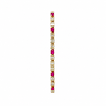 Load image into Gallery viewer, BR404097. 14k Solid Gold Diamond and Gemstone Fancy Bracelet